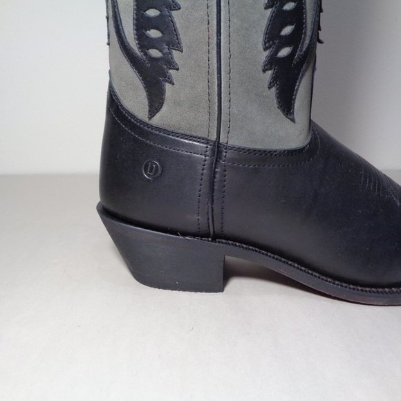 Dingo Size 10 M SILVERLAKE Black Leather Cowboy Western Boots New Men's Shoes - Picture 3 of 13